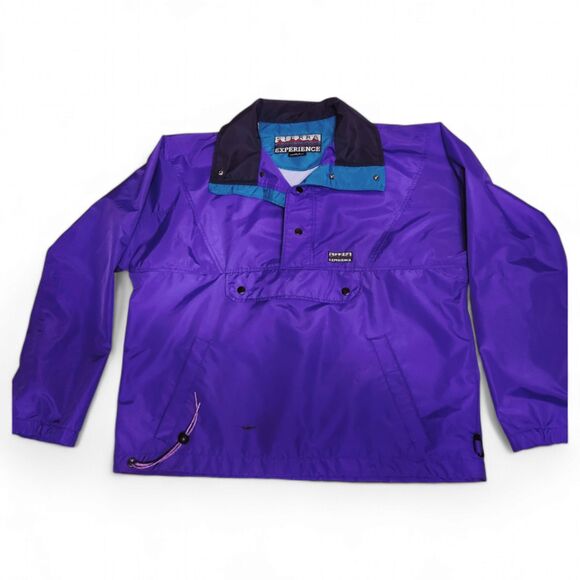 Vintage 90s Sierra Experience Windbreaker Pull-over | Women's S, Purple and Teal - Picture 2 of 9